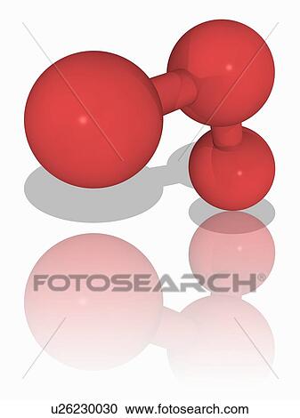 Stock Image - Ozone oxygen molecule. Fotosearch