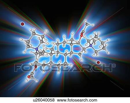 Pancuronium bromide drug molecule View Large Photo Image Stock Photo - Pancuronium bromide drug molecule. Fotosearch