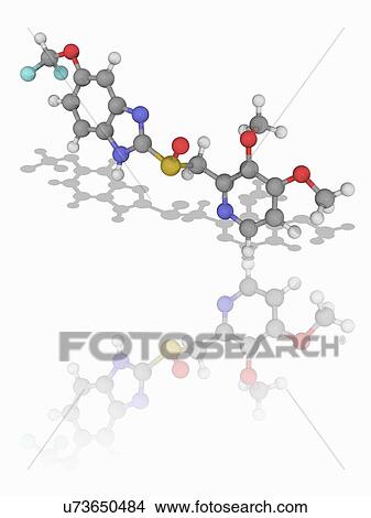 Pantoprazole drug molecule View Large Photo Image Picture - Pantoprazole drug molecule. Fotosearch