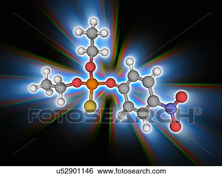 Stock Photograph - Parathion insecticide molecule. Fotosearch