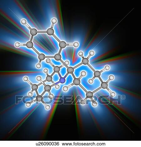 PCP drug molecule View Large Photo Image Stock Photograph - PCP drug molecule. Fotosearch