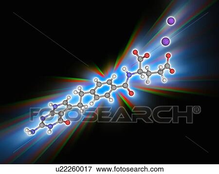 Stock Photo - Pemetrexed disodium drug molecule. Fotosearch