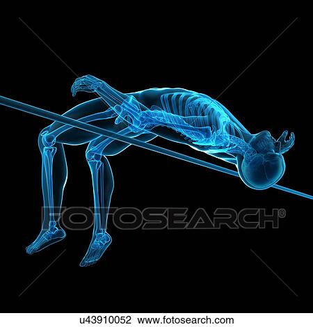 Stock Image - Person high jumping, illustration. Fotosearch