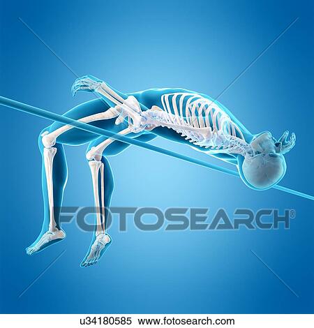 Stock Photography - Person high jumping, illustration. Fotosearch