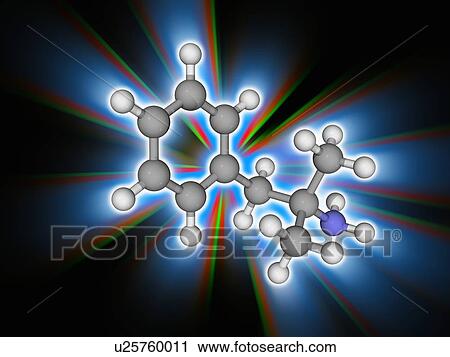 Stock Image - Phentermine drug molecule. Fotosearch