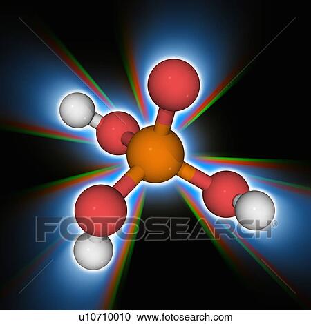 Stock Image - Phosphoric acid chemical compound. Fotosearch