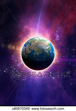 Planet earth, illustration View Large Photo Image Stock Photo - Planet earth, illustration. Fotosearch