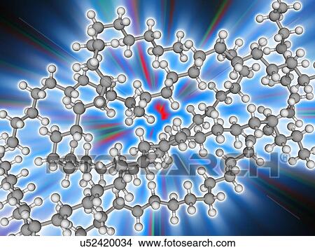 Picture - Polyethylene organic compound molecule. Fotosearch