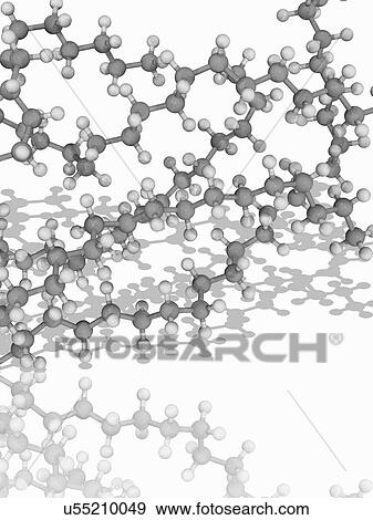 Stock Photo - Polyethylene organic compound molecule. Fotosearch
