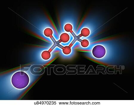 Stock Photography - Potassium dichromate chemical compound molecule. Fotosearch