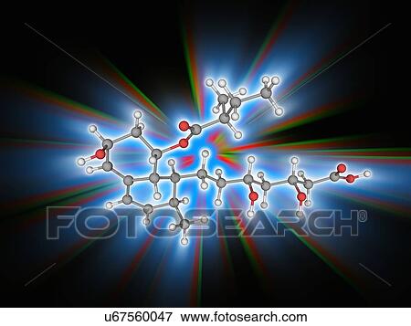 Stock Photo - Pravastatin drug molecule. Fotosearch