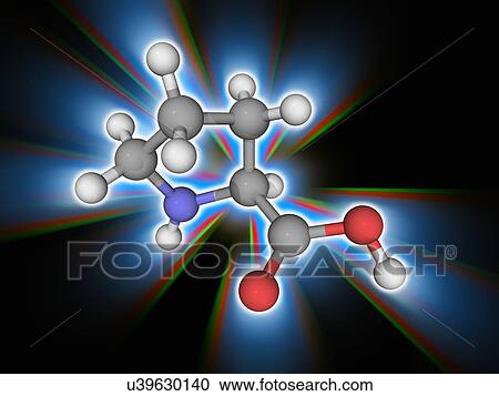 Proline organic compound molecule View Large Photo Image Stock Image - Proline organic compound molecule. Fotosearch