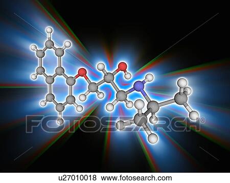 Stock Photo - Propanolol drug molecule. Fotosearch