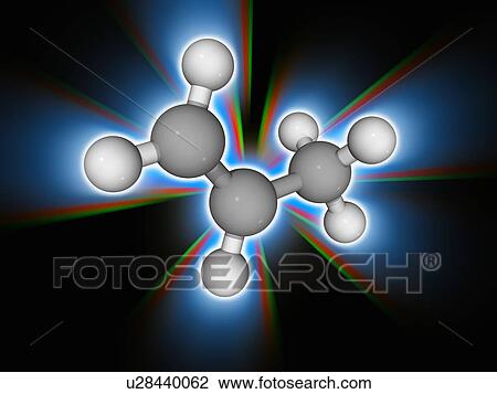 Stock Image - Propene (propylene) organic compound molecule. Fotosearch