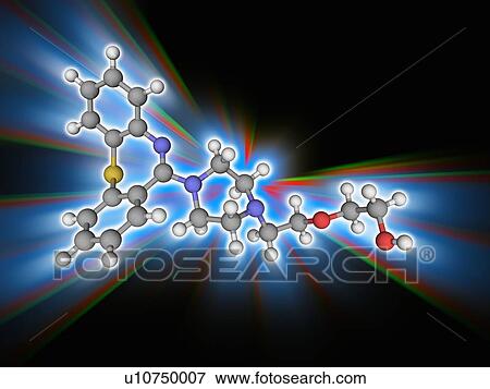 Stock Photo - Quetiapine drug molecule. Fotosearch