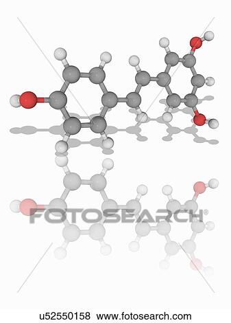 Stock Photo - Resveratrol organic compound. Fotosearch