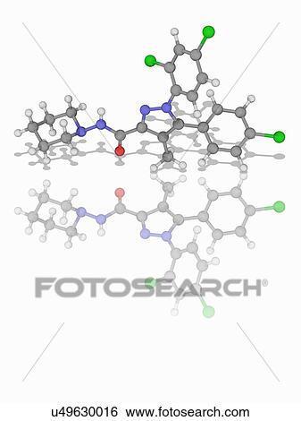 Rimonabant drug molecule View Large Photo Image Stock Photograph - Rimonabant drug molecule. Fotosearch