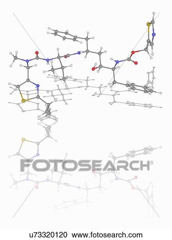 Stock Image - Ritonavir drug molecule. Fotosearch