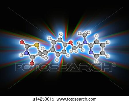Stock Photography - Rosiglitazone drug molecule. Fotosearch