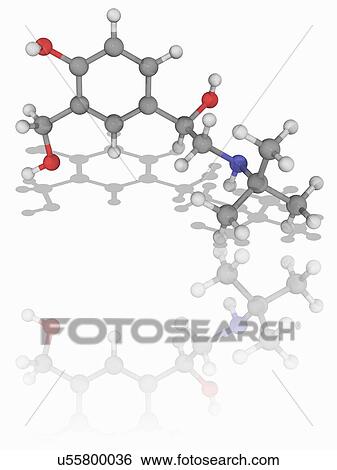Stock Photograph - Salbutamol drug molecule. Fotosearch