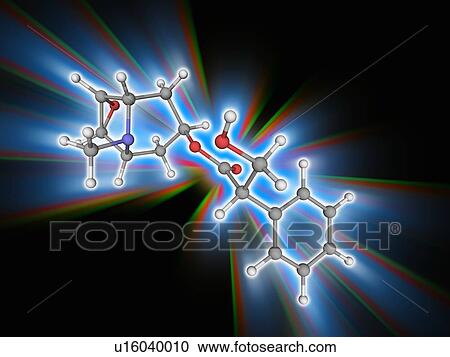 Stock Image - Scopolamine drug molecule. Fotosearch