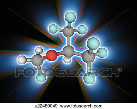 Stock Photo - Sevoflurane drug molecule. Fotosearch