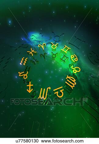Signs of the zodiac, illustration View Large Photo Image Stock Image - Signs of the zodiac, illustration. Fotosearch
