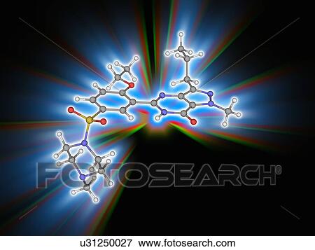 Stock Photo - Sildenafil citrate drug molecule. Fotosearch