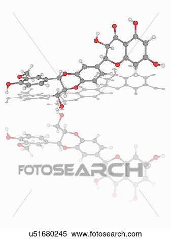 Stock Photography - Silibinin (silybin) organic compound molecule. Fotosearch