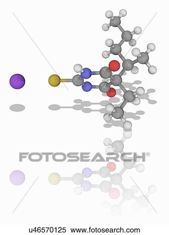 Stock Photography - Sodium thiopental drug molecule. Fotosearch