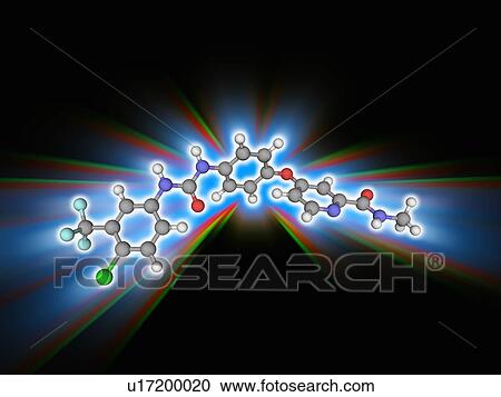 Stock Image - Sorafenib drug molecule. Fotosearch