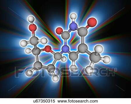 Stock Photography - Stavudine drug molecule. Fotosearch
