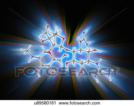 Stock Image - Streptomycin drug molecule. Fotosearch