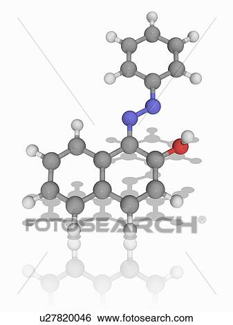 Stock Photograph - Sudan I (solvent orange R) molecule. Fotosearch