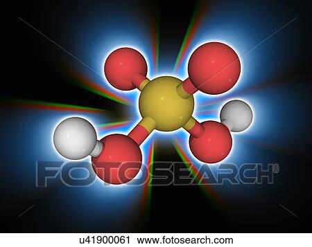 Sulfuric acid chemical compound molecule View Large Photo Image Stock Image - Sulfuric acid chemical compound molecule. Fotosearch