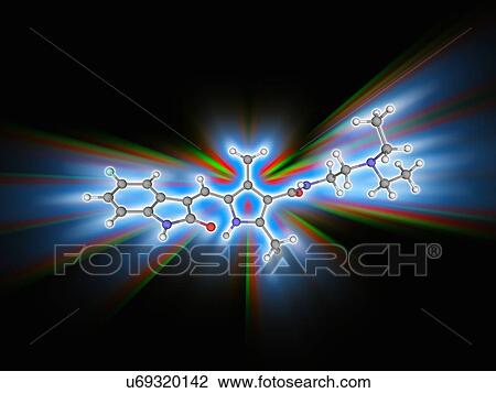 Stock Image - Sunitinib drug molecule. Fotosearch