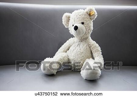 Stock Image - Teddy bear in waiting room. Fotosearch