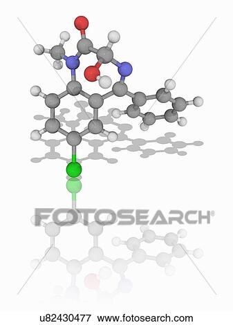 Temazepam drug molecule View Large Photo Image Stock Photo - Temazepam drug molecule. Fotosearch