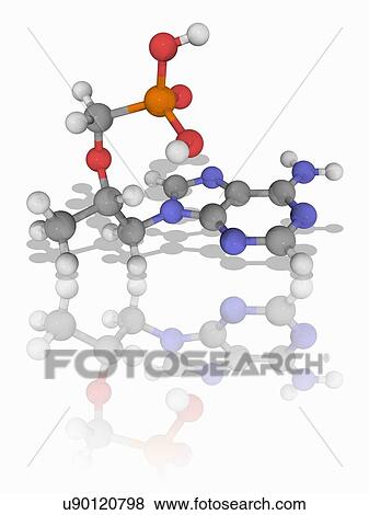 Stock Photo - Tenofovir drug molecule. Fotosearch