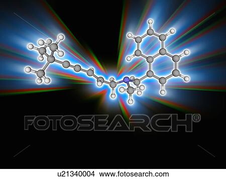 Picture - Terbinafine drug molecule. Fotosearch