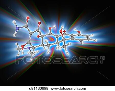 Stock Photo - Tetracycline drug molecule. Fotosearch