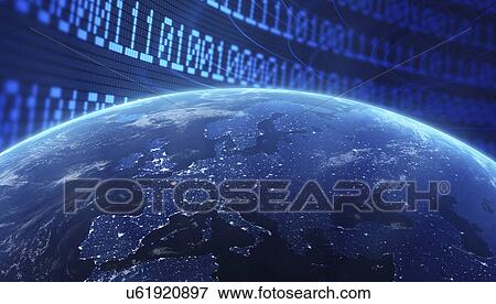 The globe with binary code View Large Photo Image Stock Photo - The globe with binary code. Fotosearch