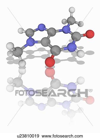 Theobromine organic compound molecule View Large Photo Image Stock Photo - Theobromine organic compound molecule. Fotosearch