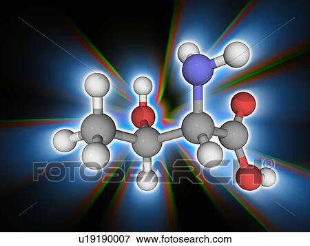 Stock Photo - Threonine organic compound molecule. Fotosearch