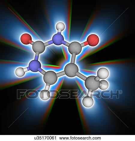 Thymine organic compound molecule View Large Photo Image Stock Image - Thymine organic compound molecule. Fotosearch