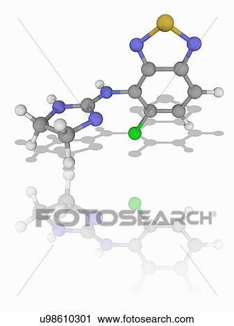 Stock Image - Tizanidine drug molecule. Fotosearch