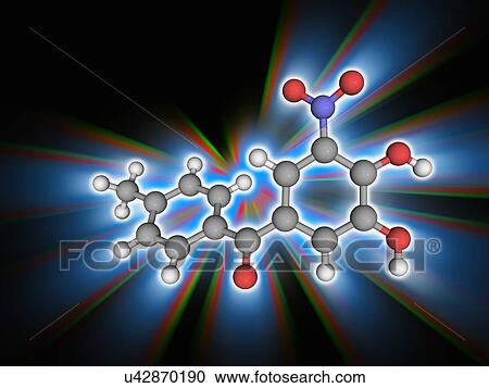 Tolcapone drug molecule View Large Photo Image Stock Image - Tolcapone drug molecule. Fotosearch