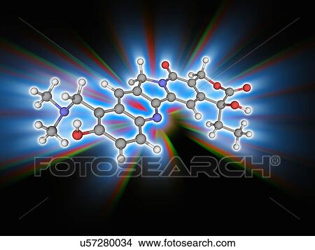 Picture - Topotecan drug molecule. Fotosearch