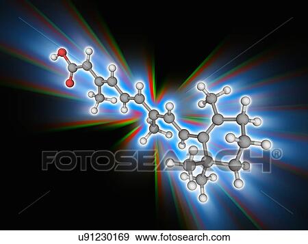 Tretinoin drug molecule View Large Photo Image Stock Photo - Tretinoin drug molecule. Fotosearch