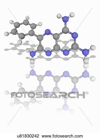 Stock Image - Triamterene drug molecule. Fotosearch